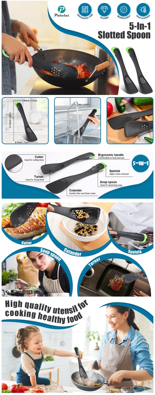 Amazon A+ Content Example - Patelai 5-In-1 Slotted Spoons